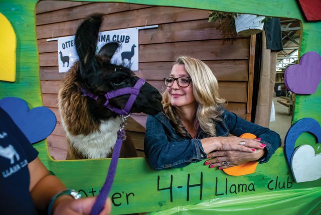 Lana Popham and Llama