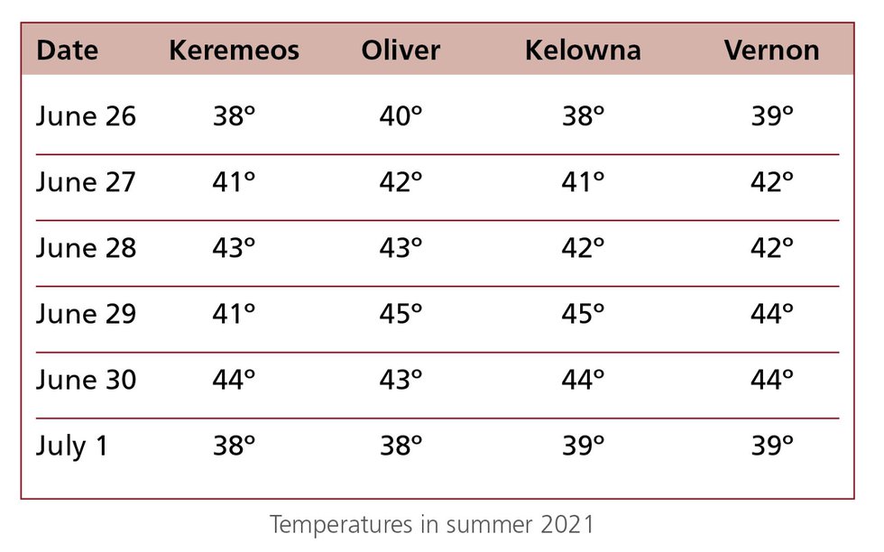 Summer Temperatures